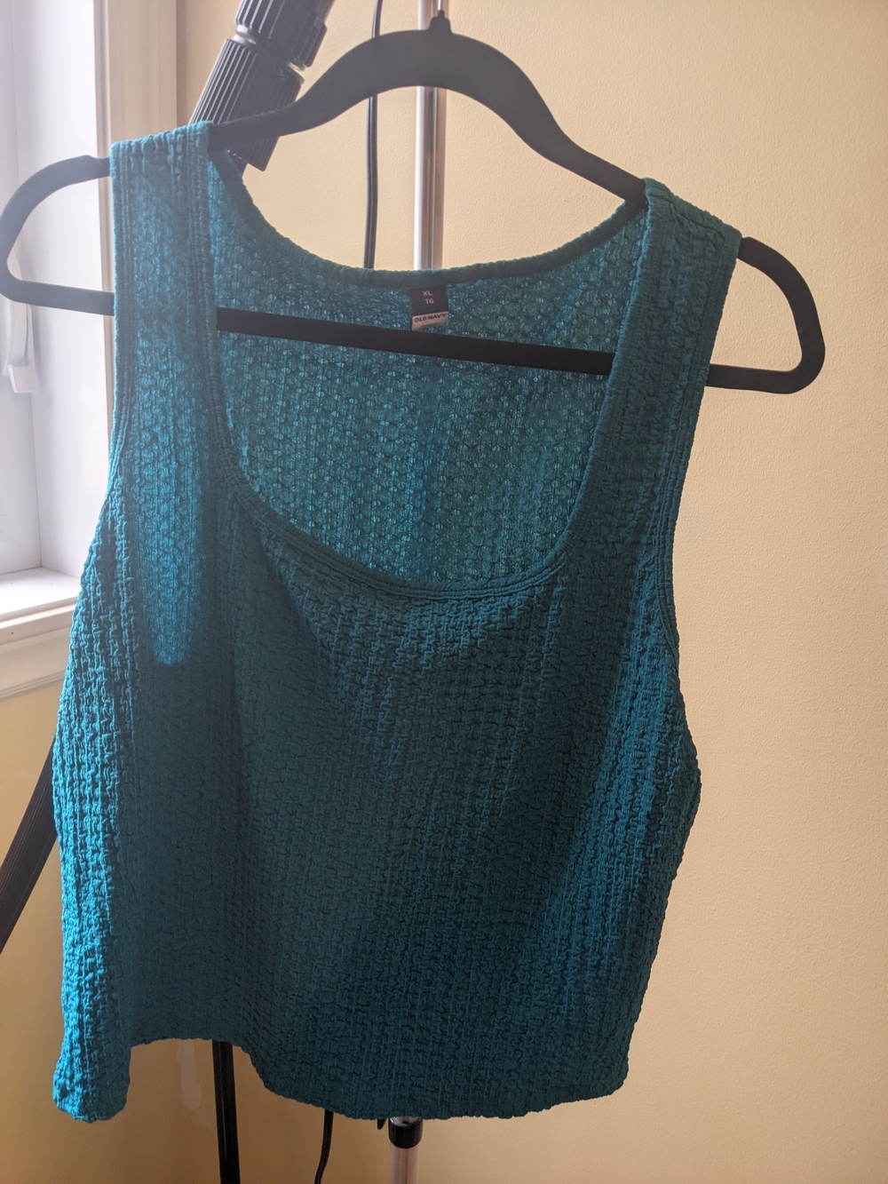 Old Navy Teal Textured Tank Top